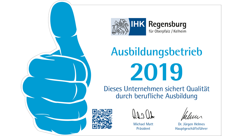Logo: Ausbildungsbetrieb - IHK Regensburg